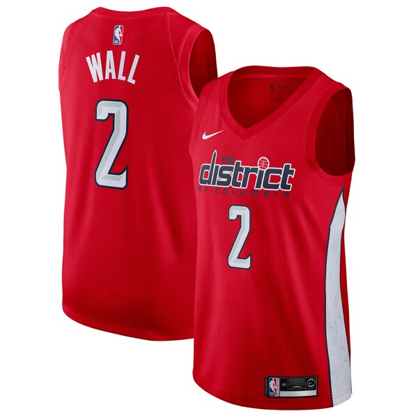 maglia nba john wall 2 2019-2020 washington wizards rosso